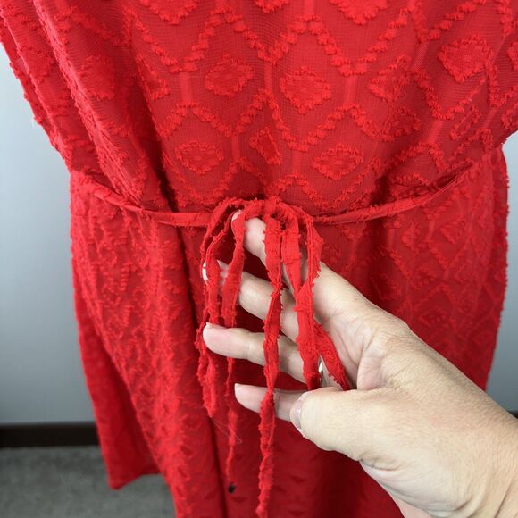 a.n.a A New Approach Cyber Red Party Holiday Dress Size Large New with Tags - Picture 7 of 16